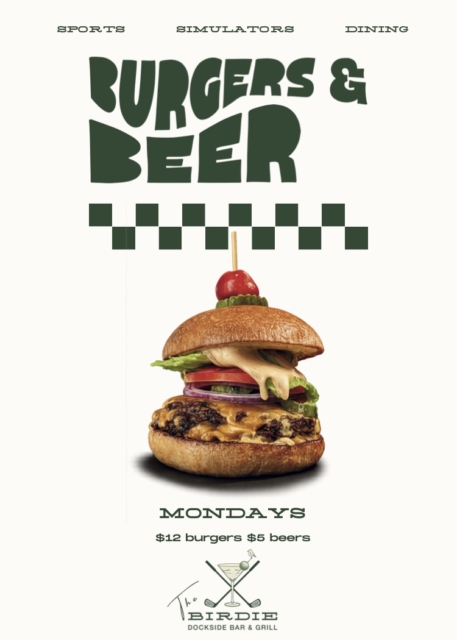 burgers and beer flyer